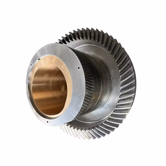 Ingranaggio di trasmissione ad anello conico a spirale cilindrico elicoidale personalizzato Od2000 in acciaio inossidabile per perforatrice/riduttore/mucchio
